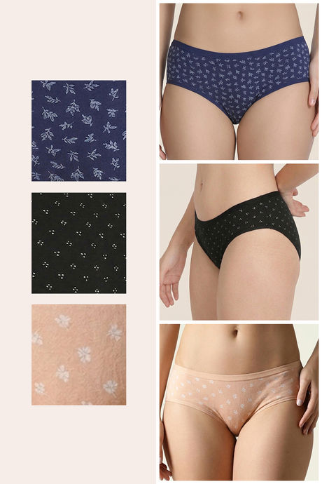 Zivame Regular Rise Full Coverage Hipster Panty  (Pack of 3) - Multicolor — image 2